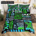 Jalgratta tekikate komplekt Motokrossi v&otilde;idus&otilde;itja voodipesu komplekt Kuninglik suurus M&auml;giratta tekkikate &Auml;&auml;rmuslik kiirussport Voodikate EU Single 90x200cm