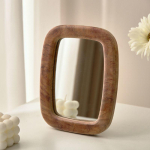 Kaasaegne tualettpeegel Minimalistlik laualamp Meigipeegel Lauale Vannitoa Decor Peegliga Alus Stabiilne Alus Magamistoa Tualettlauale brown