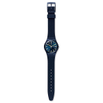 SWATCH Algne seeria Kvartsmehhanism Lihtne Unisex &Scaron;veitsi k&auml;ekell 34mm Sinine sihver Plastikust korpus Silikoonrihm SO28N702 sinine