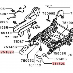 PAJERO V90WV80W KATTEOSA, ESIMESE ISTME SIIN, BEEŽ Originaal BOTH SIDE