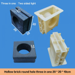 20x20x10cm Kahepoolne ABS-plastist Tsemendi &Otilde;&otilde;nes Telliskivi Vorm &ndash; Korduvkasutatav Vorm DIY Aia, Terrassi ja Vaheseina Ehituseks