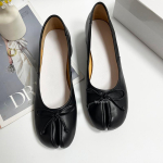 IPPEUM Tabis Kingad L&otilde;hestatud Varvastega Balletikingad Suurused 43 Naised Mary Janes Madala Kontsaga Must Nahk Ballerinas Zapatos Mujer 11 (26.5CM) must