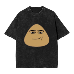 Pou Meme Pestud T-s&auml;rk Mehed Naised Videom&auml;ng Y2K Retro Lihtsad T-s&auml;rgid O-kaelusega Kawaii T-s&auml;rgid Kohandatud logo Suured pealsed S mitmev&auml;rviline