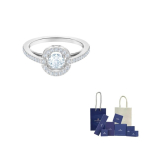 Swarovski roodiumiga kaetud s&otilde;rmused naistele H&otilde;bedane 55-Original Brand Box And Bag white