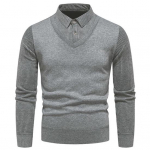 Meeste s&uuml;gistalvine kampsun v&otilde;lts kaheosaline pikkade varrukatega rev&auml;&auml;riga n&ouml;&ouml;bid Triibuline pullover Kootud Slim Fit Pehme soe elastne rev Meeste &auml;ristiilis kampsun M