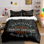 Harley-Davidsoni mootori&otilde;li disainiga voodipesu tekikott ja padjap&uuml;&uuml;rid Tekikott Padjap&uuml;&uuml;rid (1 * Tekikott 2 * Padjap&uuml;&uuml;ri, ilma tekita) 135x200cm