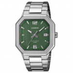 Casio Standard Series 50M Veekindel Moodne Kvartsliikumisega Roostevabast Terasest Rihmaga K&auml;ekell Meeste kellad Roheline MTP-B195D-3AV Green Dial