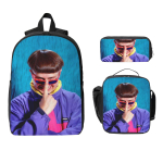3 tk RIP Oliver Tree 1993-2026 Seljakotikomplekt lastele, pliiatsikotid, koolikoti komplektid l&otilde;unakarbiga kooli&otilde;pilastele, seljakotid black