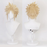 Anime Final Fantasy VII FF7 Cloud Strife Linane Hele Cosplay Parukas Kuumakindel S&uuml;nteetiline Juustest Parukad Halloween (as the picture,One Size) beige