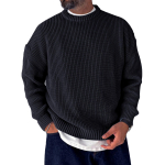 Meeste &uuml;mmarguse kaelusega kampsun kootud pullover kampsunid raglaanvarrukaga kudumid kampsunid M must