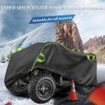 Tugev ATV kate Grizzly 700 EPS 2007&ndash;2025 jaoks, igap&auml;evane Quad Bike kate, v&auml;litingimustes hoiustamise kaitse 4 rattalisele Quadile, elastse heaga must