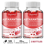 Buporai Astaksantiin 24mg pehmekapslid &mdash; Antioks&uuml;dandi tugi, Silmade tervise tugi, Liigeste tugi 120*2