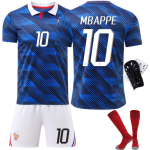 2026 Maailmameistriv&otilde;istlused Prantsusmaa Kodus&auml;rgi Komplekt Nr.10 Mbappe Jalgpalli Komplektid Xs code sinine