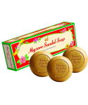 Mysore Sandal Originaal Vanniseep 450g (150g x 3 pakki) | Sandlipuu | Looduslik niisutav vanniseep 150g x Pack of 3 red
