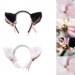 Cartoon Cat Fox Ears peapael koos kellukestega Anime Cosplay peokost&uuml;&uuml;mi jaoks must