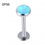 Faux Opal Labret huuler&otilde;ngas EBody Piercing Ear Stud Earring 3mm OP06