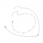 Mood topeltkihilised Choker Heart Love Ball Chain Bead kaelakee Naiste j&otilde;ulukink