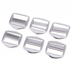 6 tk metallist liuguri pandlad, lindi reguleerimine v&ouml;&ouml;rihma koti tarvikute jaoks 3 x 2.3cm h&otilde;be