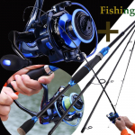 P&uuml;&uuml;gikomplekt &Otilde;ngeritv + Spinning-&otilde;ngerull, 4-osaline EVA k&auml;epidemega s&otilde;itmine lg2.1m-zm2000 sinine