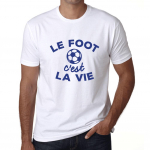 Meeste vintage tees&auml;rk Graafiline T-s&auml;rk Le Foot C'est la Vie White XS valge