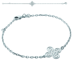 Les Tr&eacute;sors De Lily [J3053] - Bracelet Argent 'Chor&eacute;graphie' argent&eacute; - 14 mm h&otilde;be