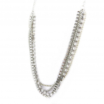 Les Tr&eacute;sors De Lily [M0695] - Sautoir 'Kilimanjaro' argent&eacute; h&otilde;be