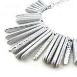 Les Tr&eacute;sors De Lily [N0302] - Collier 'Kilimanjaro' argent&eacute; h&otilde;be