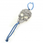 Les Tr&eacute;sors De Lily [N0783] - Bracelet cr&eacute;ateur 'T&ecirc;te de Mort' bleu sinine