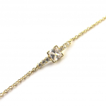 Les Tr&eacute;sors De Lily [N6858] - Bracelet Plaqu&eacute; Or 'Sissi' blanc dor&eacute; kuld