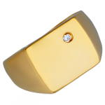 Chevali&egrave;re Plaqu&eacute; Or 'Charles' blanc dor&eacute; - 12x13 mm 68 valge