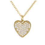 Altesse [Q9839] - kuld-valge  Love  plaaditud kaelakee - 10x10 mm valge