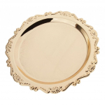 Magustoidu serveerimistaldrik Kuldne roog, puuviljad, s&uuml;nnip&auml;evapeo tarvikud, 20 cm 20cm kuldne