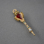Naiste n&ouml;&ouml;pn&otilde;elad Pross Kuldkepp Kuninglik kroonrist Rhinestones Kristallid Kivist vintage stiilis n&ouml;&ouml;pn&otilde;el Pross