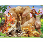5D DIY &uuml;mmargune teemantmaal  Animal World Elephant Rhino  teemant Tikand Ristpistes Seinakleebised Kodu Sisustus 20X30CM