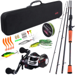 &Otilde;ngeritva ja -rulli kombinatsioon, 4 sektsiooniga heidetav &otilde;ngeritv, 1,8 m/2,1 m &uuml;likerge kaasaskantav &otilde;ngeritv 17+1BB heidetav &otilde;ngerull 1.8m& Left set