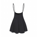 Naiste mood, rihmaga must kleit, plisseeritud mini-l&uuml;hikesed seelikud Line traksidega seelik XXL