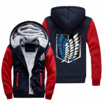 Anime Attack on Titan Cosplay kost&uuml;&uuml;m Kapuutsiga Paks kapuuts T&otilde;mblukuga jope MEESTE Naiste Fliisist v&auml;lisriided Mantlid XL