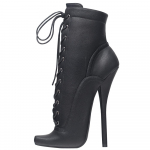 Seksikad poolsaapad 7-tollised &uuml;lik&otilde;rge kontsaga n&ouml;&ouml;riga, terava ninaga Fetish Balletijalatsid, suur suurus 36-46 36 matt must v&auml;rv