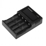 LiitoKala Lii-PD4 intelligentne akulaadija Nutikas laadija 4 akupesaga LCD-ekraan EU Plug must