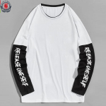 FREDD MARSHALL 2021. aasta s&uuml;gis, uus 100% puuvillane pikkade varrukatega lapiline T-s&auml;rk O-kaelusega hip-hop T-s&auml;rk T&auml;navar&otilde;ivad vabaaja T-s&auml;rgid 424 S valge