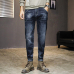 Mood T&auml;navar&otilde;ivad Meeste teksad Kvaliteetne sinine v&auml;rv Slim Fit Ripped teksad Meeste teksap&uuml;ksid Hip Hop teksad K01 28 sinine