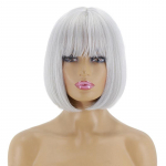 MISS PARUK Naiste Mood Cosplay l&uuml;hike sirge Bob parukas tukkidega Roheline Roosa Punane Vein Halloween S&uuml;nteetiline Juuksekaun &otilde;lgade pikkus