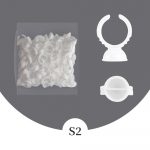 Hulgim&uuml;&uuml;k 100 tk &uuml;hekordselt kasutatavad ripsmepikendusliimi r&otilde;ngad roosad liimihoidja liimimahuti t&auml;toveering pigment L1 roosa