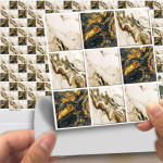 15 tk DIY mosaiik marmorist seinakleebised, imitatsioon telliskivist magamistoa kaunistus veekindel isekleepuv plaat tapeet k&ouml;&ouml;gikapi sisekujundus 10*10cm*15Pcs