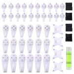 47 tk mittej&auml;lgedeta seinapildi konksud plastikust n&auml;htamatu j&auml;lgedeta kipsplaadi pildi riputuskomplekt 47Pcs