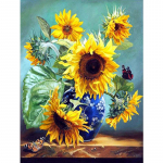 5D DIY teemantmaalid p&auml;evalille ja maastiku teemanttikandid ristpistes t&auml;ispistes kivimosaiigiga kodukaunistus Round 20x30cm