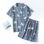 Jaapani lihtsad l&uuml;hikesed pidžaamad naistele 100% puuvillased l&uuml;hikeste varrukatega naiste pidžaamakomplektid l&uuml;hikesed p&uuml;ksid Armsad multifilmi magamisriided naiste koduriided M