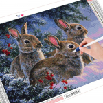 HUACAN 5D DIY Teemantmaal j&auml;nes t&auml;isruudukujuline &uuml;mmargune teemanttikandid loomamosaiik pilt kivist sisekujundusega koduks Full Square 20*30 cm