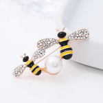 Les Tr&eacute;sors De Lily [R7289] - Kuldkollane  Bees  disainerpross - 45x20 mm kollane