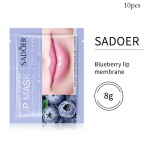 10 tk SADOER Avocado Lips Blueberry Orange huulemask Niisutav ja toitev puuviljahuulemask 10pcs sinine
